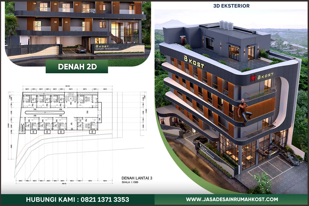 Jasa Desain Arsitek Kost Terjangkau di BSD Tangerang Selatan