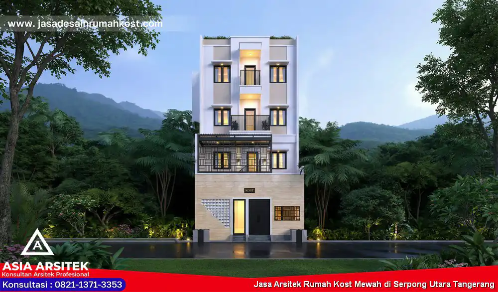 Jasa Arsitek Rumah Kost Mewah di Serpong Utara Tangerang