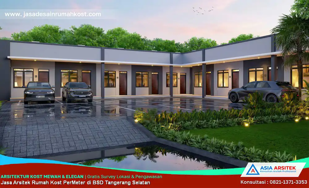 Jasa Arsitek Rumah Kost PerMeter di BSD Tangerang Selatan