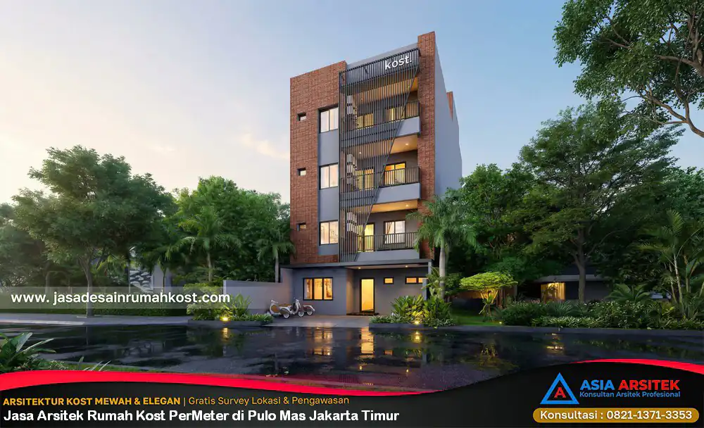 Jasa Arsitek Rumah Kost PerMeter di Pulo Mas Jakarta Timur