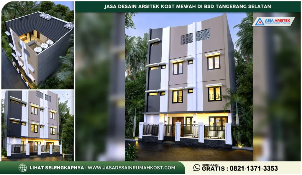Jasa Desain Arsitek Kost Mewah di BSD Tangerang Selatan