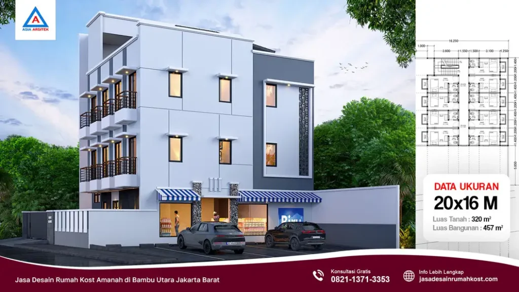 Jasa Desain Rumah Kost Amanah di Bambu Utara Jakarta Barat, jasa desain rumah kost, contoh desain kos kosan, contoh desain kos kosan minimalis, contoh desain kos kosan sederhana, contoh desain rumah kost, contoh desain rumah kost 2 lantai, desain bangunan kost minimalis, asia arsitek jasa arsitek desain rumah villa kost hotel, arsitek rumah kost,
