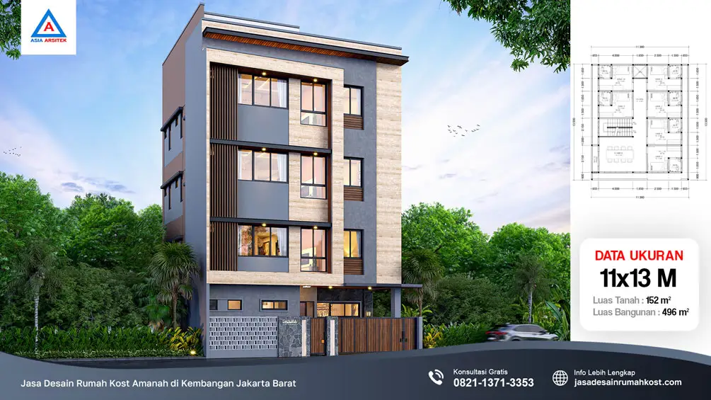 Jasa Desain Rumah Kost Amanah di Kembangan Jakarta Barat, jasa desain rumah kost, contoh desain kos kosan, contoh desain kos kosan minimalis, contoh desain kos kosan sederhana, contoh desain rumah kost, contoh desain rumah kost 2 lantai, desain bangunan kost minimalis, asia arsitek jasa arsitek desain rumah villa kost hotel, arsitek rumah kost,