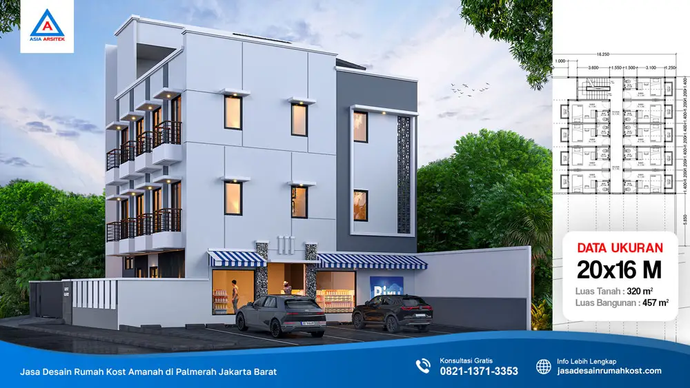 Jasa Desain Rumah Kost Amanah di Palmerah Jakarta Barat, jasa desain rumah kost, contoh desain kos kosan, contoh desain kos kosan minimalis, contoh desain kos kosan sederhana, contoh desain rumah kost, contoh desain rumah kost 2 lantai, desain bangunan kost minimalis, asia arsitek jasa arsitek desain rumah villa kost hotel, arsitek rumah kost,