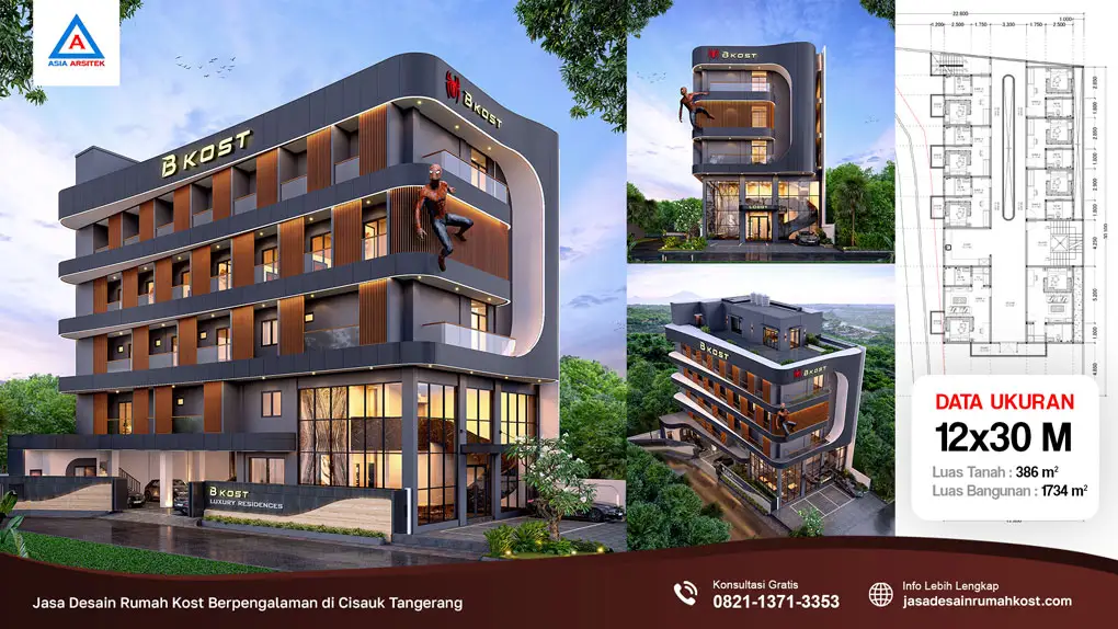 Jasa Desain Rumah Kost Berpengalaman di Cisauk Tangerang, jasa desain rumah kost, contoh desain kos kosan, contoh desain kos kosan minimalis, contoh desain kos kosan sederhana, contoh desain rumah kost, contoh desain rumah kost 2 lantai, desain bangunan kost minimalis, asia arsitek jasa arsitek desain rumah villa kost hotel, arsitek rumah kost,