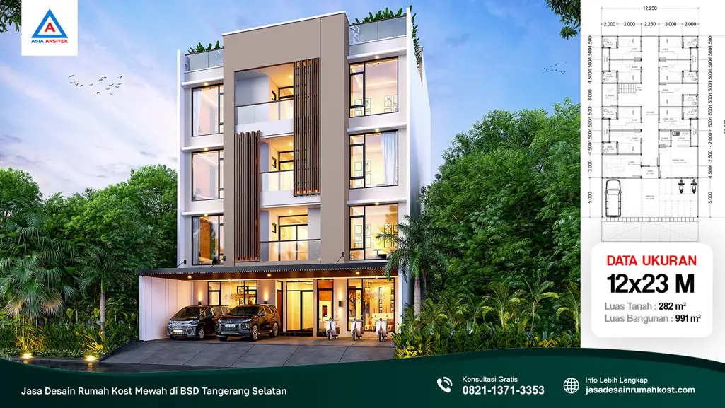 Jasa Desain Rumah Kost Mewah di BSD Tangerang Selatan, jasa desain rumah kost, contoh desain kos kosan, contoh desain kos kosan minimalis, contoh desain kos kosan sederhana, contoh desain rumah kost, contoh desain rumah kost 2 lantai, desain bangunan kost minimalis, asia arsitek jasa arsitek desain rumah villa kost hotel, arsitek rumah kost,