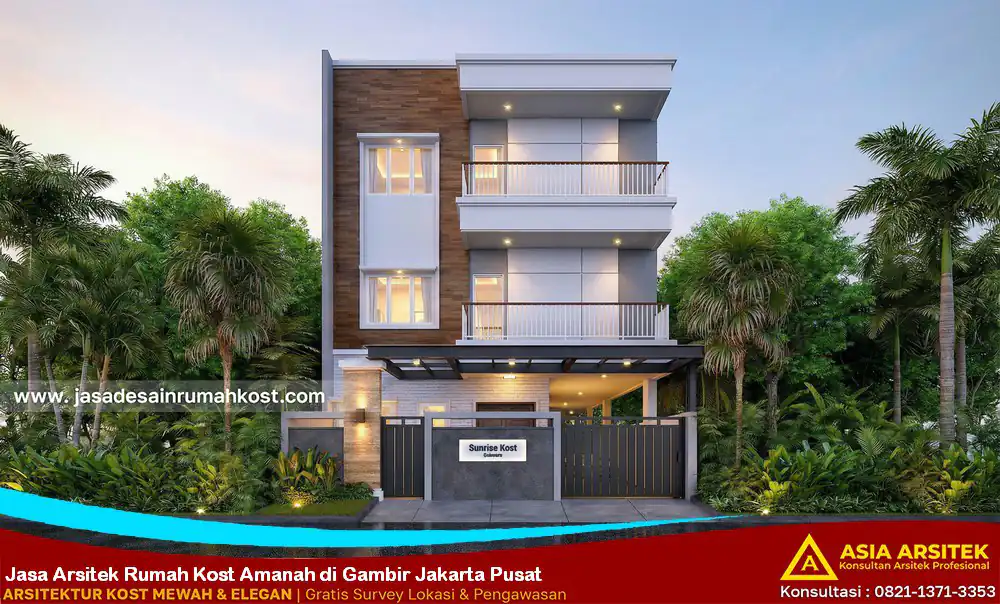 Jasa Arsitek Rumah Kost Amanah di Gambir Jakarta Pusat
