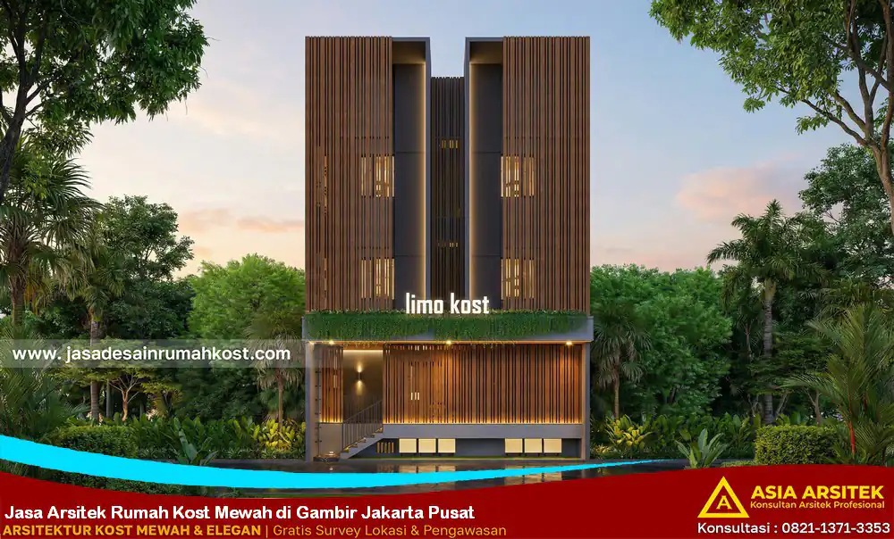 Jasa Arsitek Rumah Kost Mewah di Gambir Jakarta Pusat