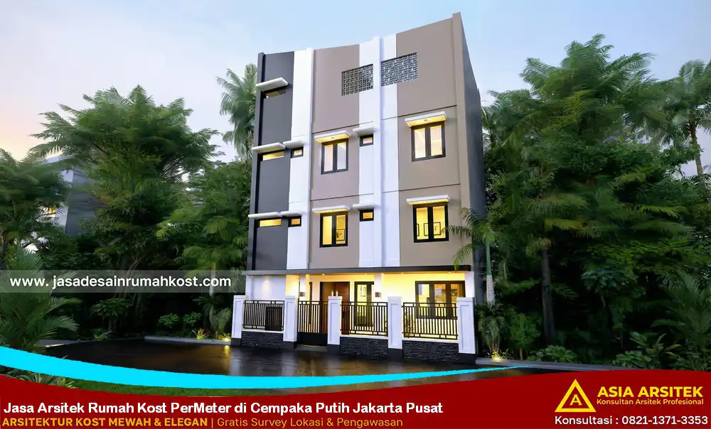 Jasa Arsitek Rumah Kost PerMeter di Cempaka Putih Jakarta Pusat