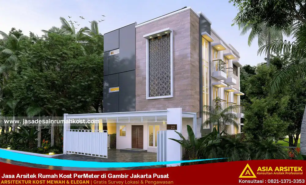Jasa Arsitek Rumah Kost PerMeter di Gambir Jakarta Pusat