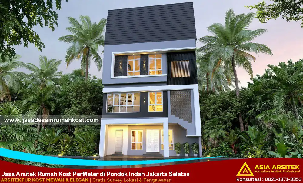Jasa Arsitek Rumah Kost PerMeter di Pondok Indah Jakarta Selatan