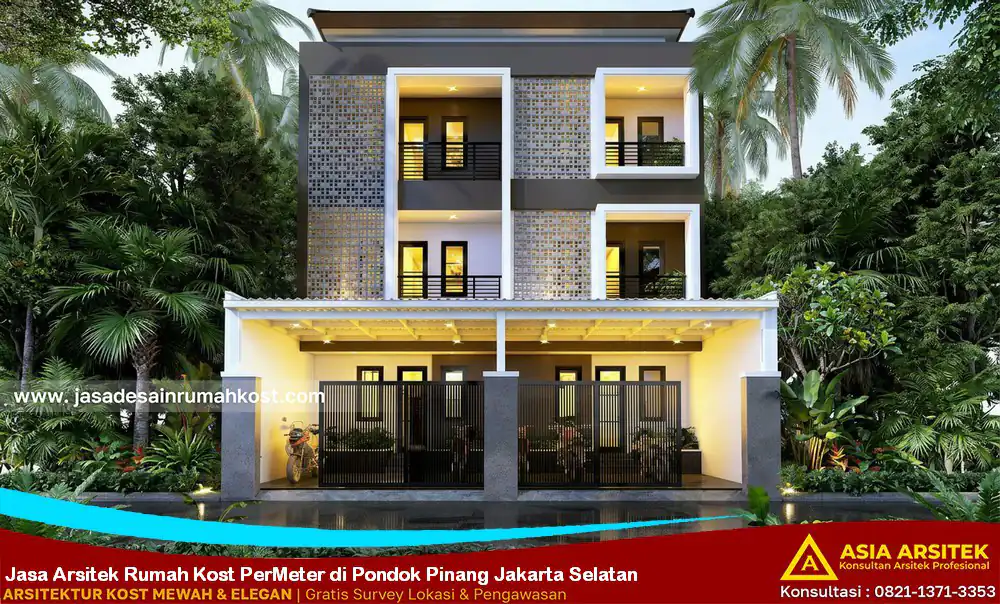 Jasa Arsitek Rumah Kost PerMeter di Pondok Pinang Jakarta Selatan